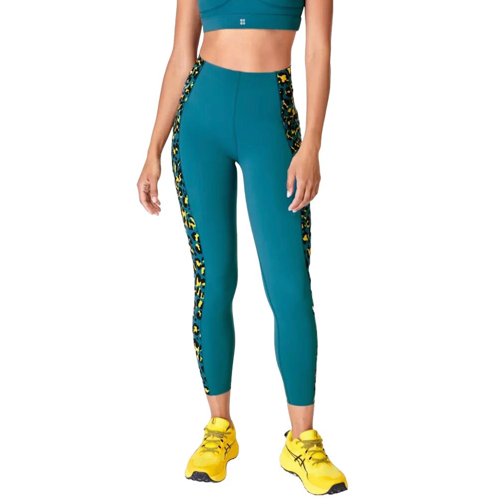 Sweaty Betty Power UltraSculpt High Waist Leggings Sz S 6 New $108 Blue Leopard